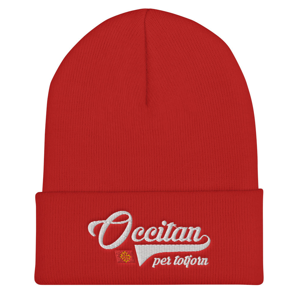 Bonnet Occitan navy dos - Occitan pour toujours brodé