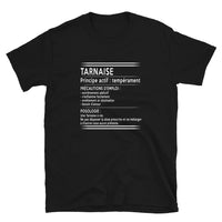 Thumbnail for T-shirt Tarnaise gris foncé dos - texte humoristique sur la posologie