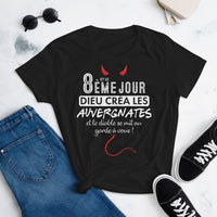 Thumbnail for Auvergnates & le Diable T-shirt à Manches Courtes pour Femmes - Ici & Là - T-shirts & Souvenirs de chez toi