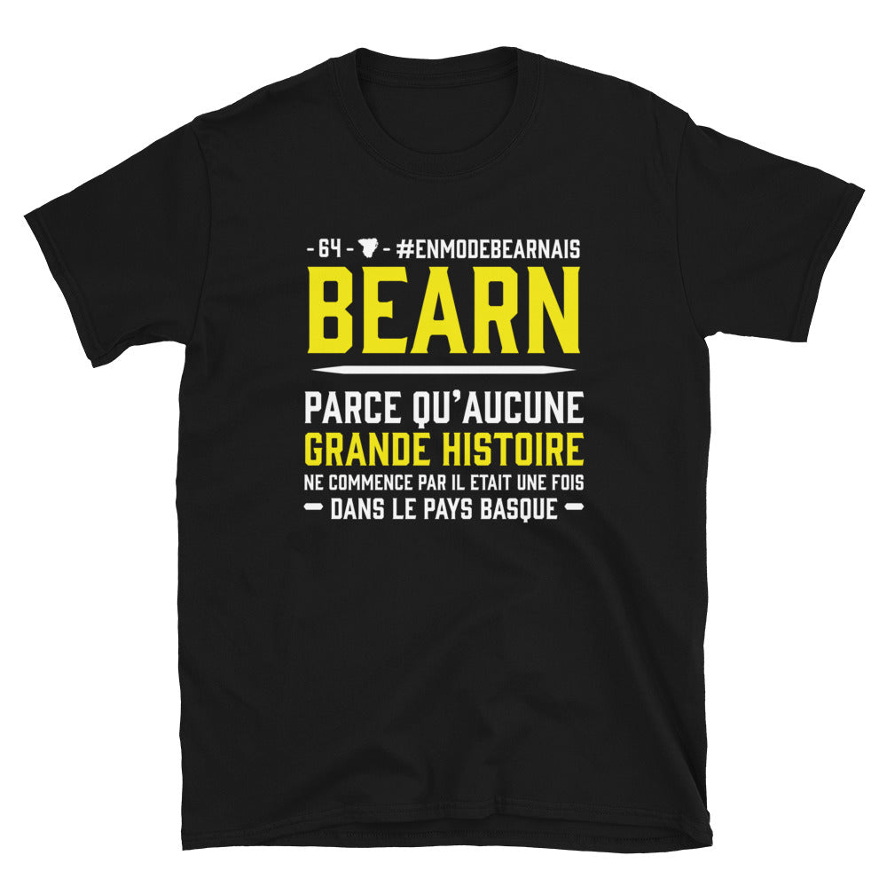 T-shirt Béarn noir - Grande histoire à prendre avec humour