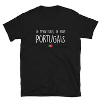Thumbnail for T-shirt Portugal noir - Je m'en fous je suis Portugais