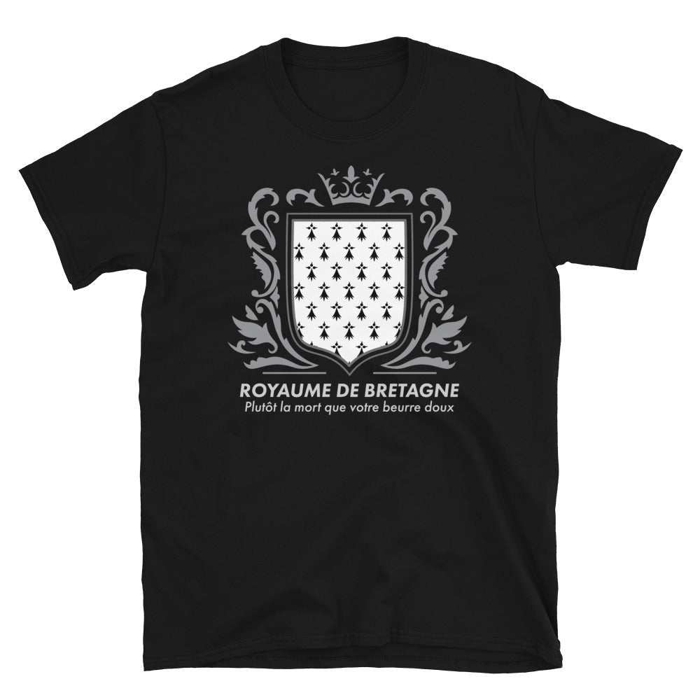 T-shirt Bretagne noir - Plutôt la mort que votre beurre doux
