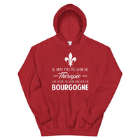 Thumbnail for Thérapie Bourgogne - Sweatshirt à capuche - Ici & Là - T-shirts & Souvenirs de chez toi