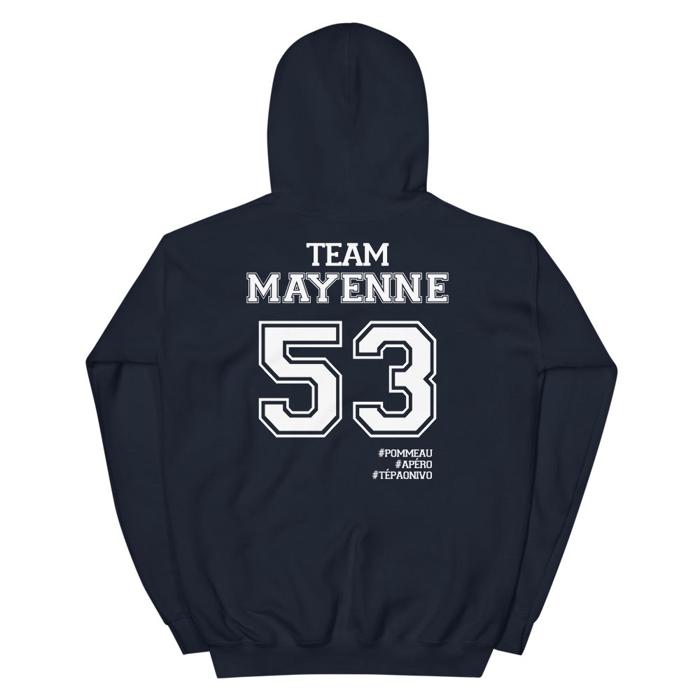 Sweatshirt Mayenne 53 gris sport dos - Confort et style local