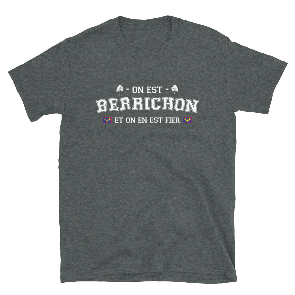 T-shirt Berry gris foncé chiné - On est Berrichon et on en est fier