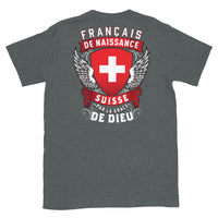 Thumbnail for T-shirt Suisse gris foncé - Français, Belge, Suisse, Canadien de naissance