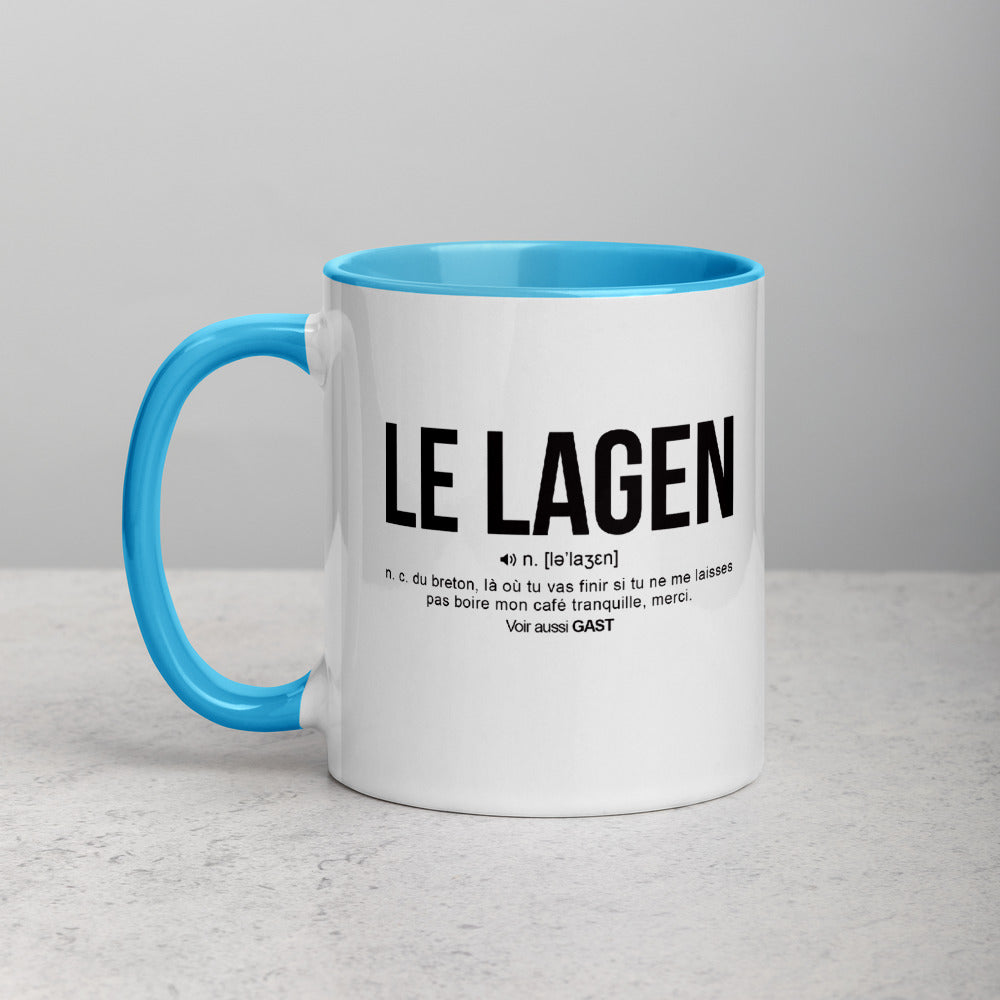 Définition drôle du Lagen pour le café des Breton le matin  - Mug Tasse Couleurs intérieures - Ici & Là - T-shirts & Souvenirs de chez toi