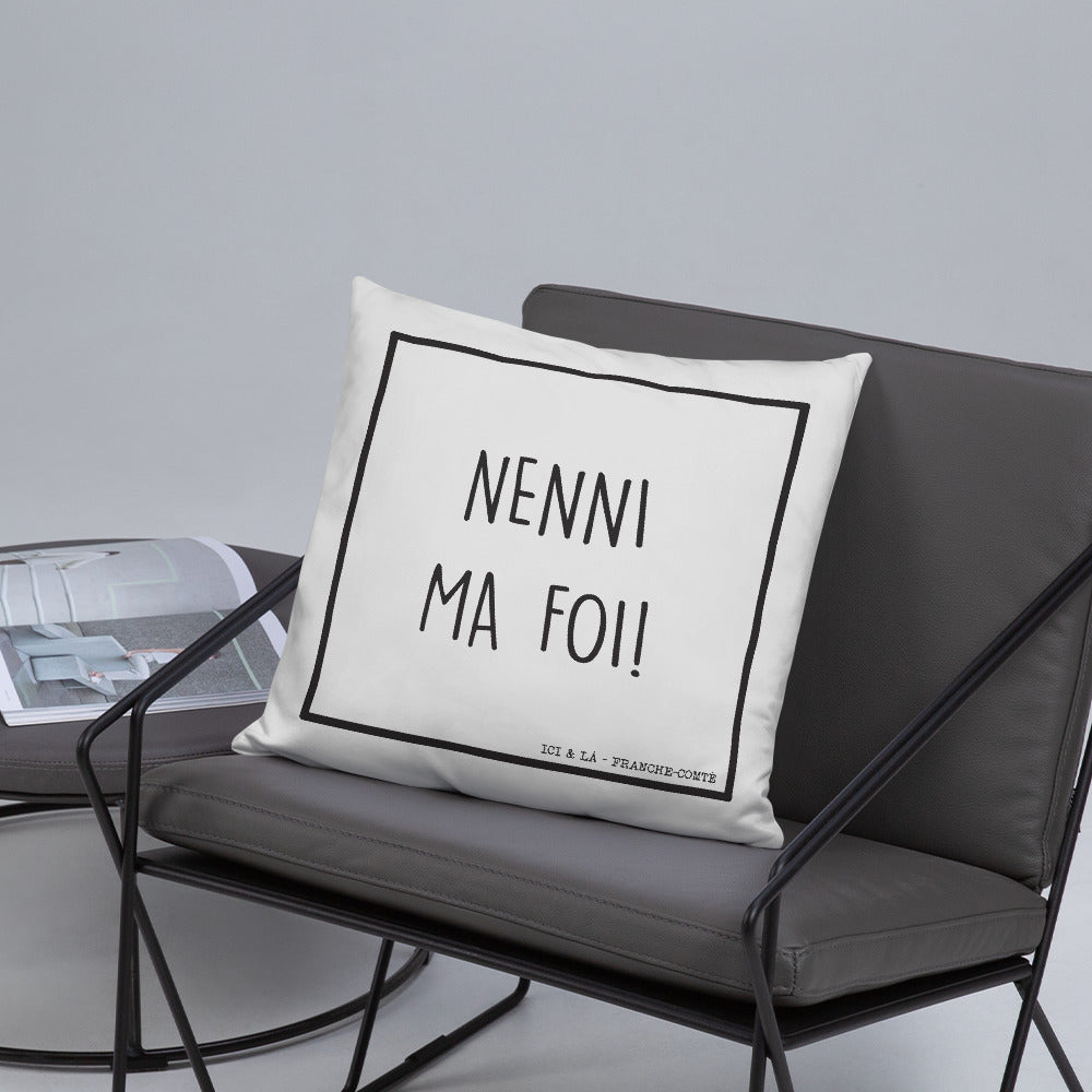 Coussin Franche Comté - Nenni ma foi - oreiller doux et lavable