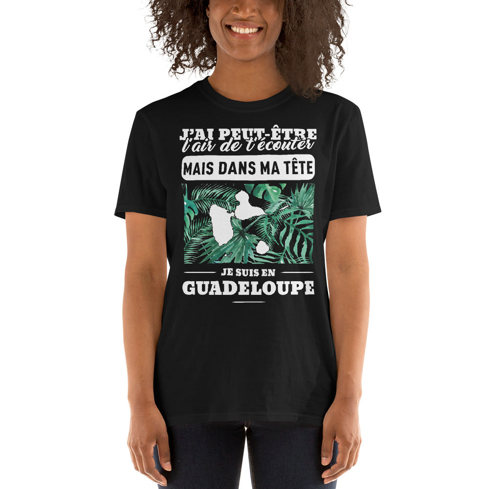 T-shirt Guadeloupe noir dos - En tête sous le soleil des Antilles