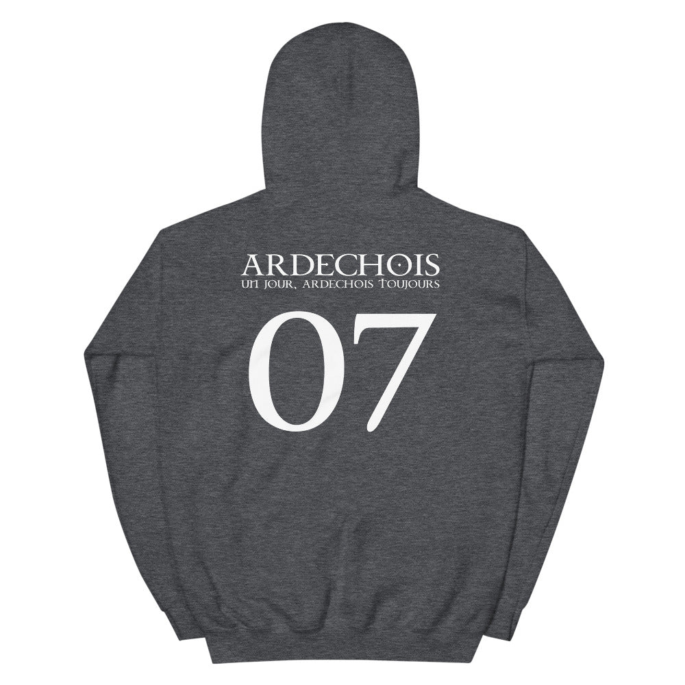 Ardéchois un jour, ardéchois toujours 07 - sweatshirt à capuche - Ici & Là - T-shirts & Souvenirs de chez toi