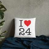 I love 24 dordogne Périgord NY style - Coussin décoratif - Ici & Là - T-shirts & Souvenirs de chez toi
