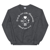 Thumbnail for Sweatshirt Normande noir dos - Attente humoristique du verre