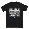 T-shirt Argentine noir - Plus rien ne me fait peur ma femme est.