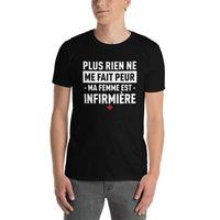 Thumbnail for T-shirt Infirmière noir dos - Ma femme est infirmière