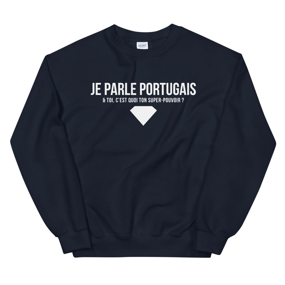 Sweatshirt Portugal gris sport - Parle avec fierté