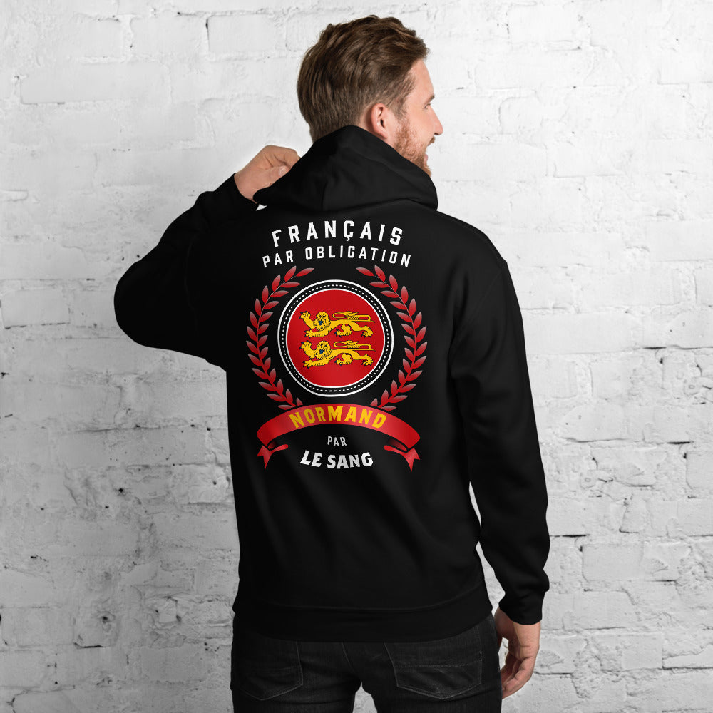 Sweatshirt Normand bleu marine - Français par obligation, normand par le sang