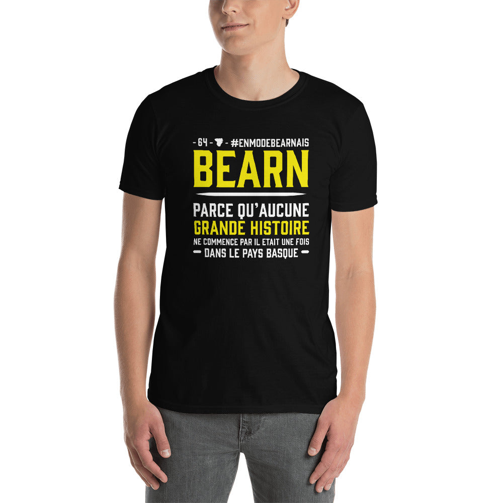 T-shirt Béarn noir dos - Grande histoire à prendre avec humour