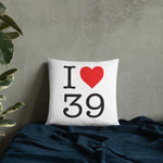 I love 39 Jura NY style - Coussin décoratif - Ici & Là - T-shirts & Souvenirs de chez toi