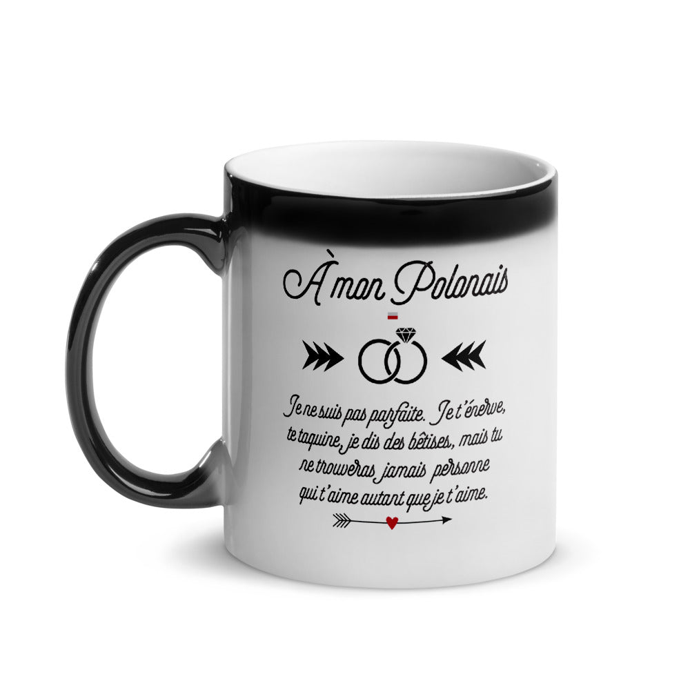 À mon Polonais - Tasse magique - Mug magique noire lorsqu'elle est vide. - Ici & Là - T-shirts & Souvenirs de chez toi