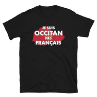 Thumbnail for T-shirt Occitan noir - Occitan pas Français avec drapeau