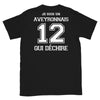 T-shirt Aveyron noir - design humoristique sur le dos