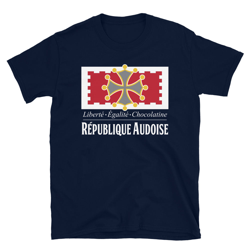 T-shirt Aude noir dos - Liberté égalité chocolatine