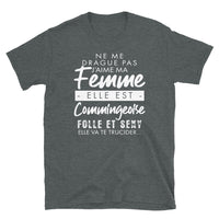 Thumbnail for T-shirt Commingeoise gris foncé chiné - Ne me drague pas