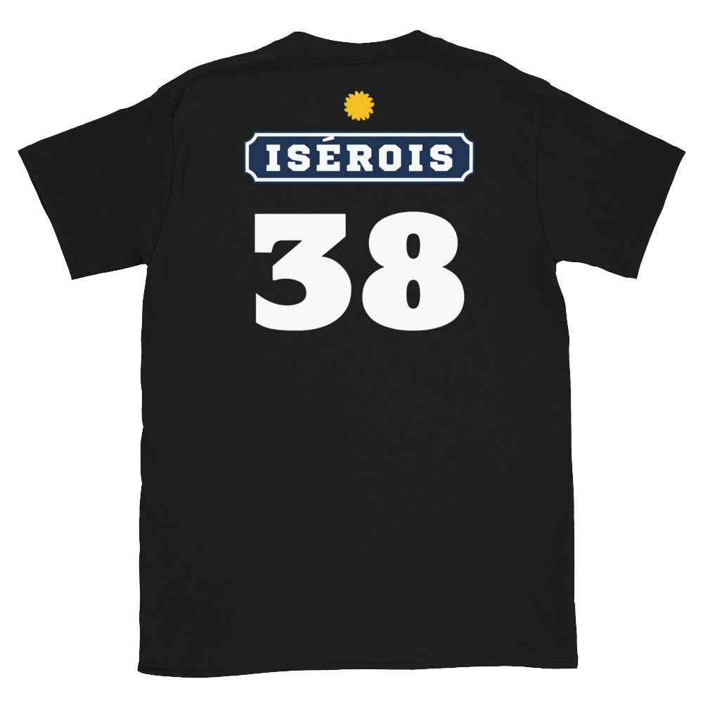 T-shirt Isérois Pastis 38 noir - Humour et fierté locale