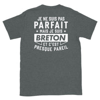 Thumbnail for T-shirt Bretagne bleu marine dos - Je ne suis pas parfait mais