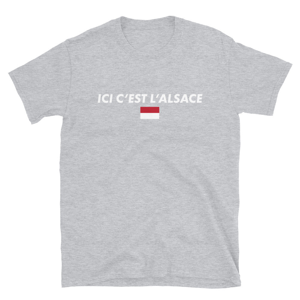 T-shirt Alsace gris foncé chiné dos - Rot un Wiss humoristique