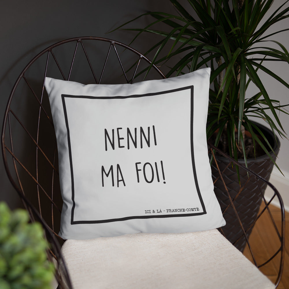 Coussin Franche Comté - Nenni ma foi - touche décorative comtoise
