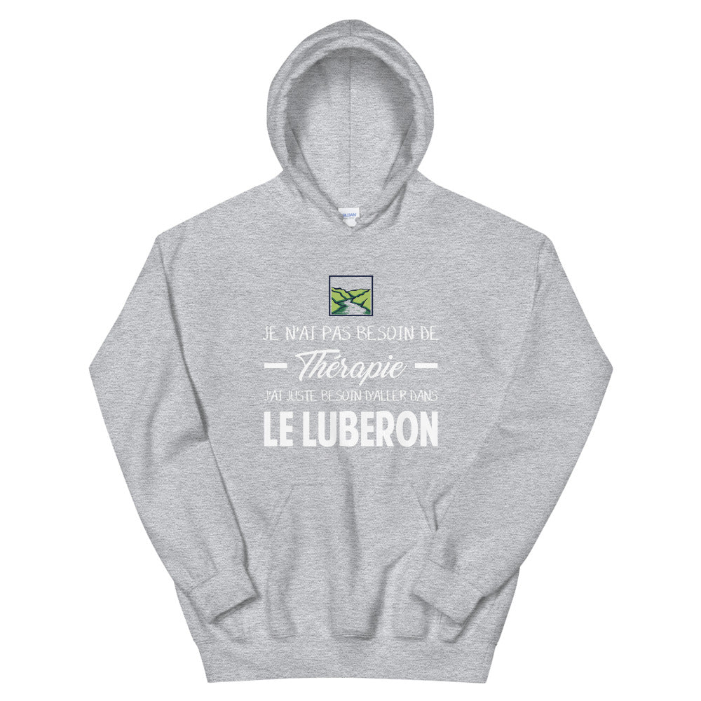 Sweatshirt Luberon gris sportif - Je n'ai pas besoin de thérapie