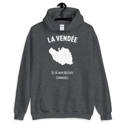 Vendée là où mon histoire commence - Sweatshirt à capuche - Ici & Là - T-shirts & Souvenirs de chez toi