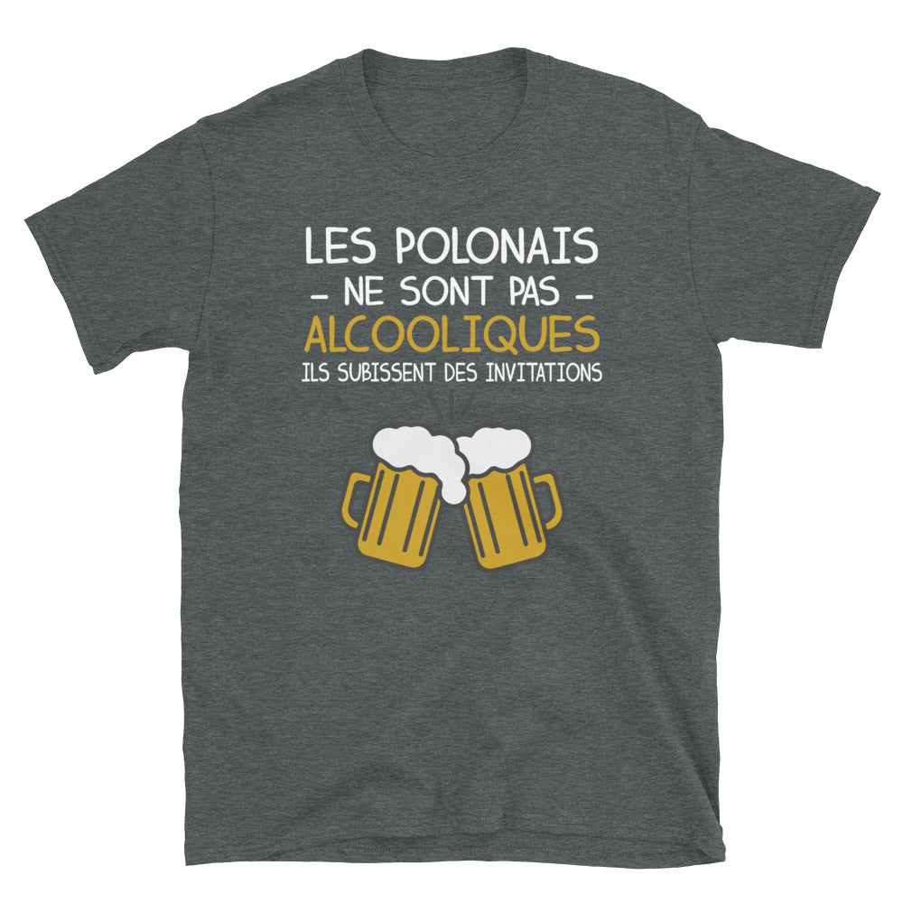 T-shirt Pologne bleu marine dos - Les Polonais ne sont pas alcooliques