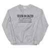 Sweatshirt Italie blanc - Testa Di Cazzo avec humour