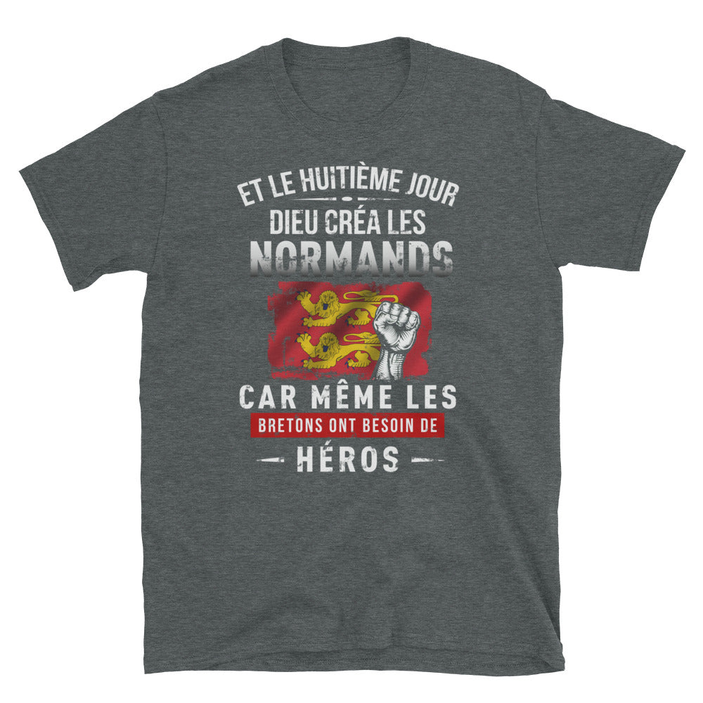 T-shirt Normands bleu marine - Et le 8e jour Dieu créa les Normands