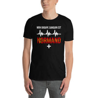 Thumbnail for T-shirt Normand noir dos - Mon groupe sanguin : Normand plus