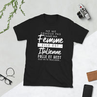 Thumbnail for T-shirt Italie bleu marine dos - Ne me drague pas ma femme est Italienne