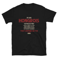 Thumbnail for T-shirt Hongrois noir - Ça dépend de toi avec humour