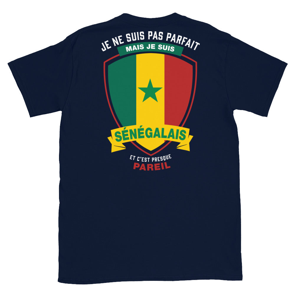 T-shirt Sénégal noir dos - Je ne suis pas parfait mais...