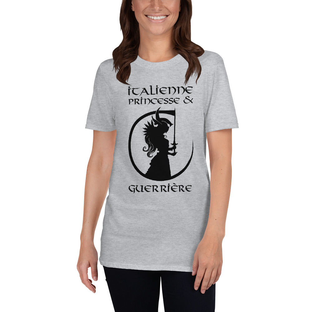 T-shirt Italie gris sport - Princesse guerrière avec humour