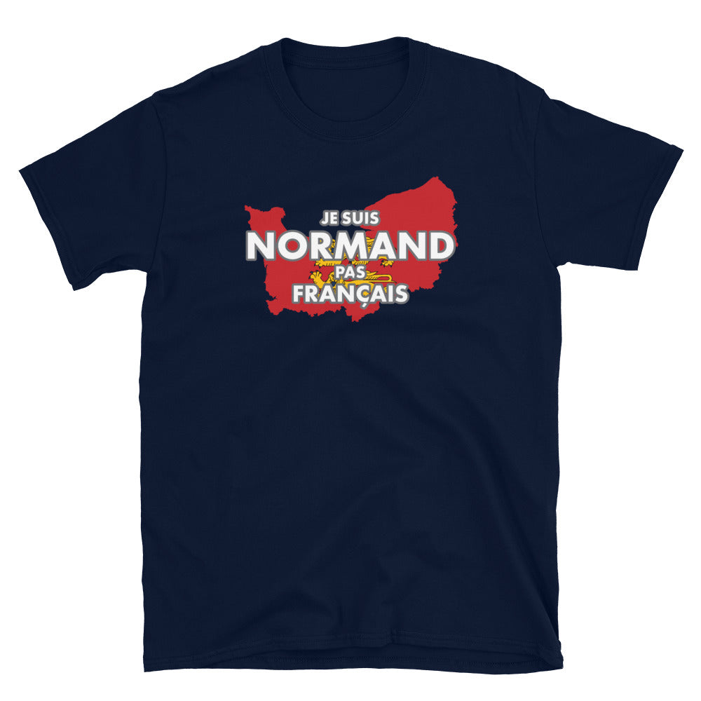 T-shirt Normand marine dos - Normand pas Français avec humour