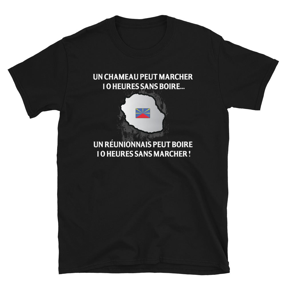 T-shirt Réunionnais noir - 10 heures sans marcher