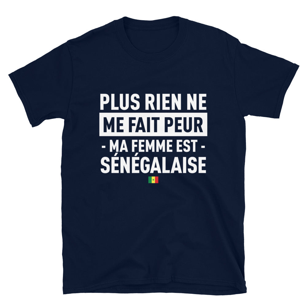 T-shirt Sénégal noir dos - Ma femme est ma force