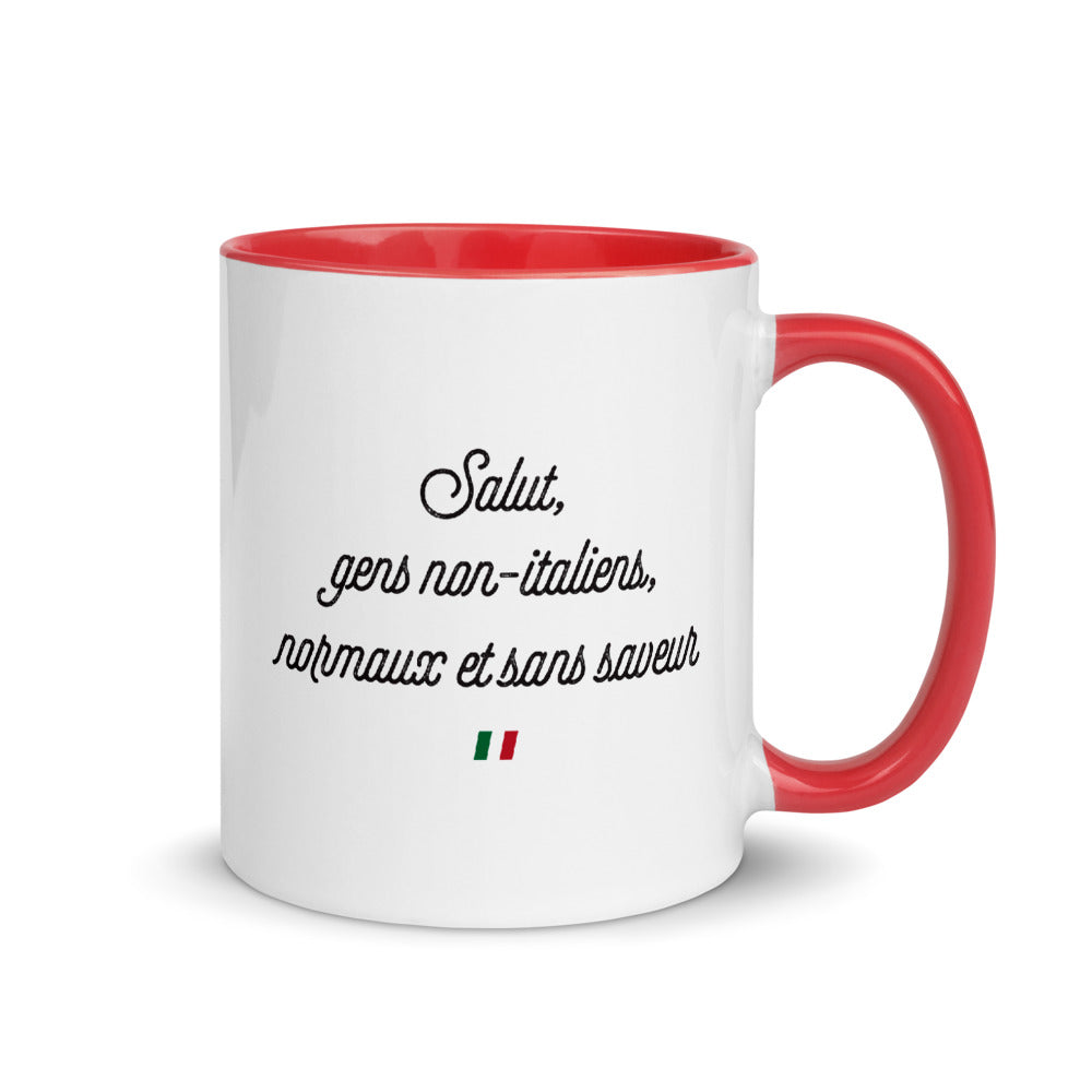 Mug Italie jaune dos - design coloré pour le café