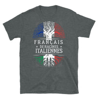 Thumbnail for T-shirt Italie gris foncé - Arbre des racines italiennes