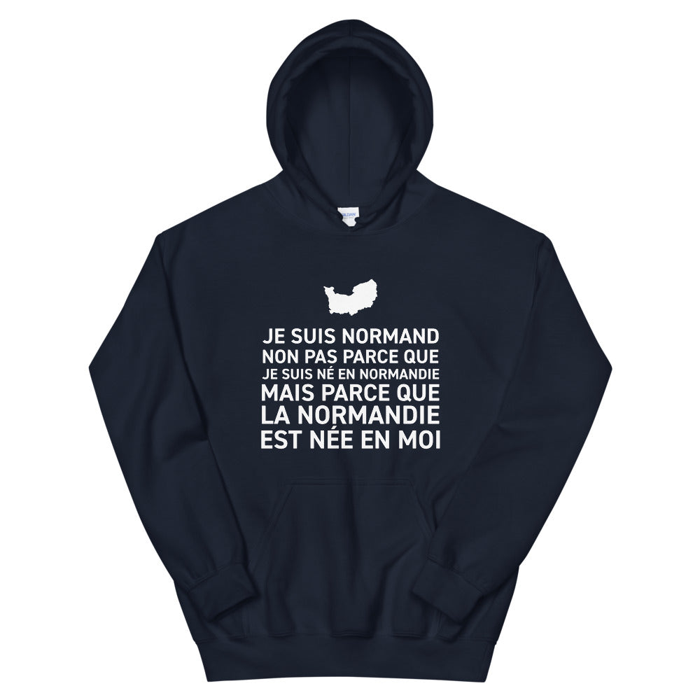 Sweatshirt Normandie gris foncé chiné dos - La Normandie est née en moi