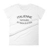 T-shirt Italie blanc - Italienne et tatouée avec humour