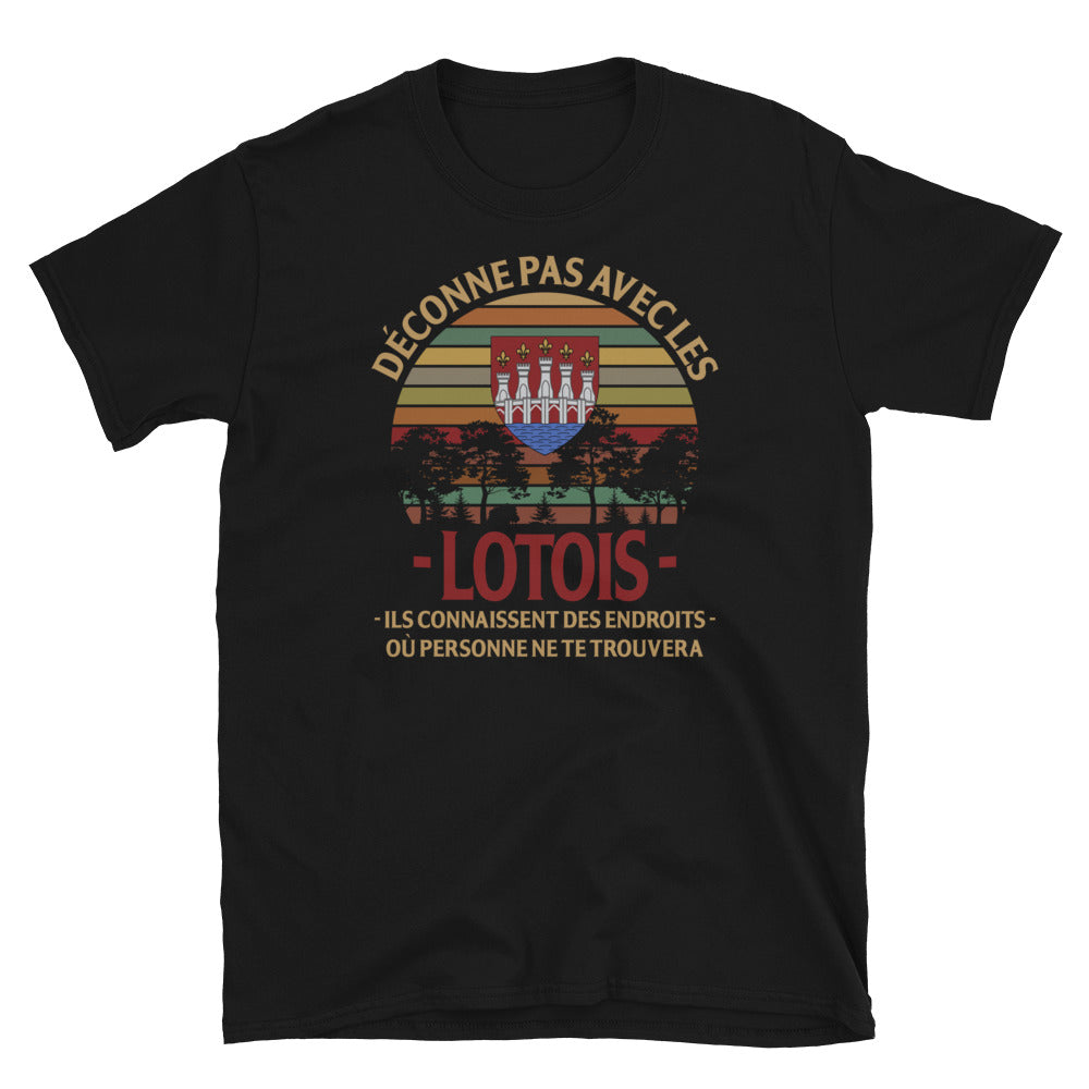 T-shirt Lotois noir - Déconne pas avec humour
