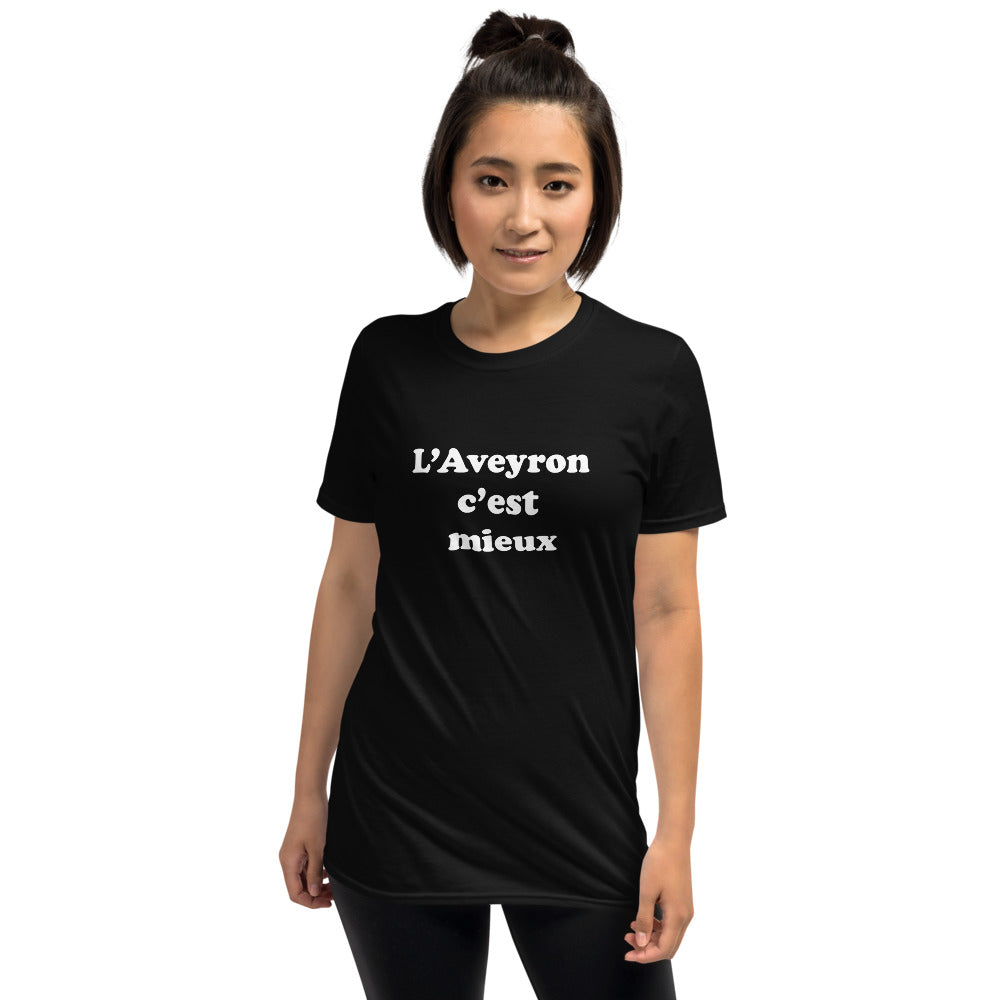 T-shirt Aveyron noir dos - L'Aveyron c'Est mieux